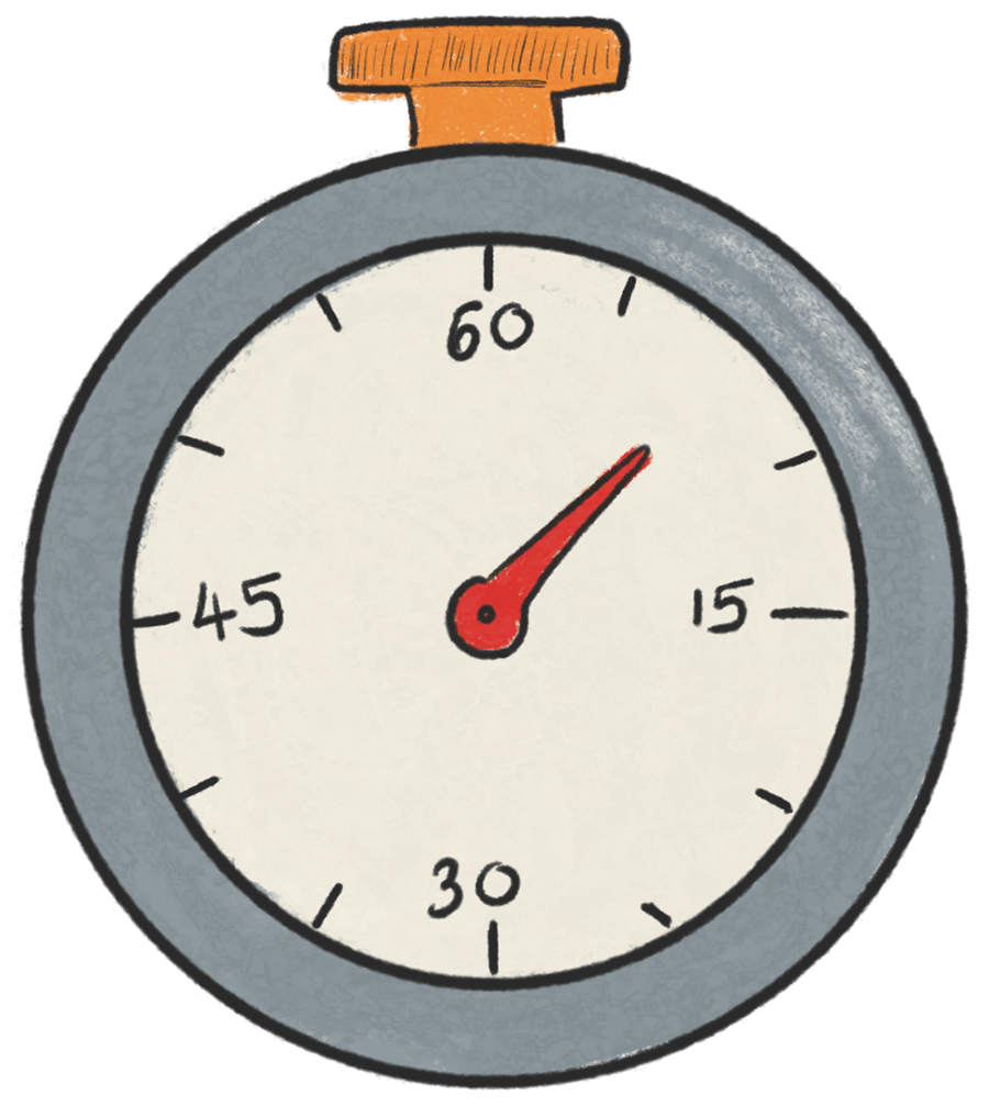 hand drawn stop watch