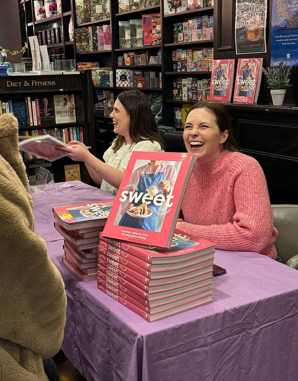Jessica Holmes cookbook author signing books