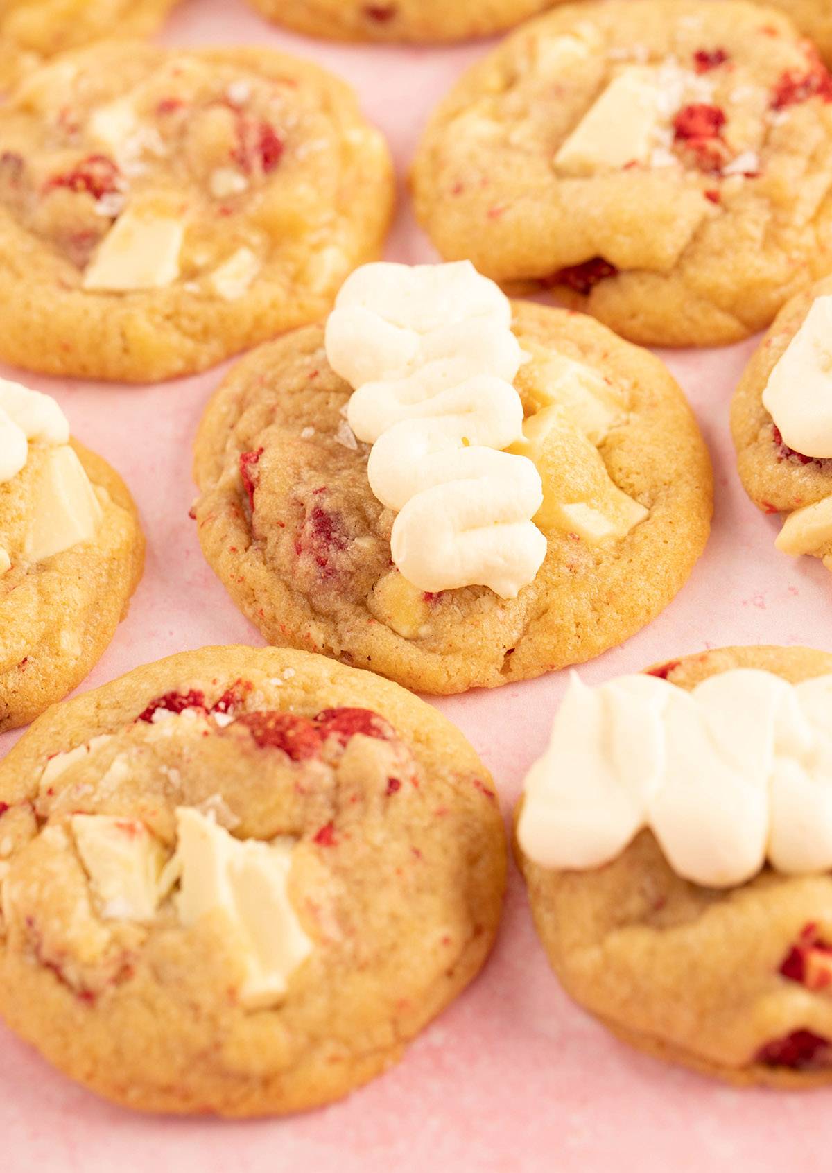 Strawberries and Cream Cookies by Jessica Holmes