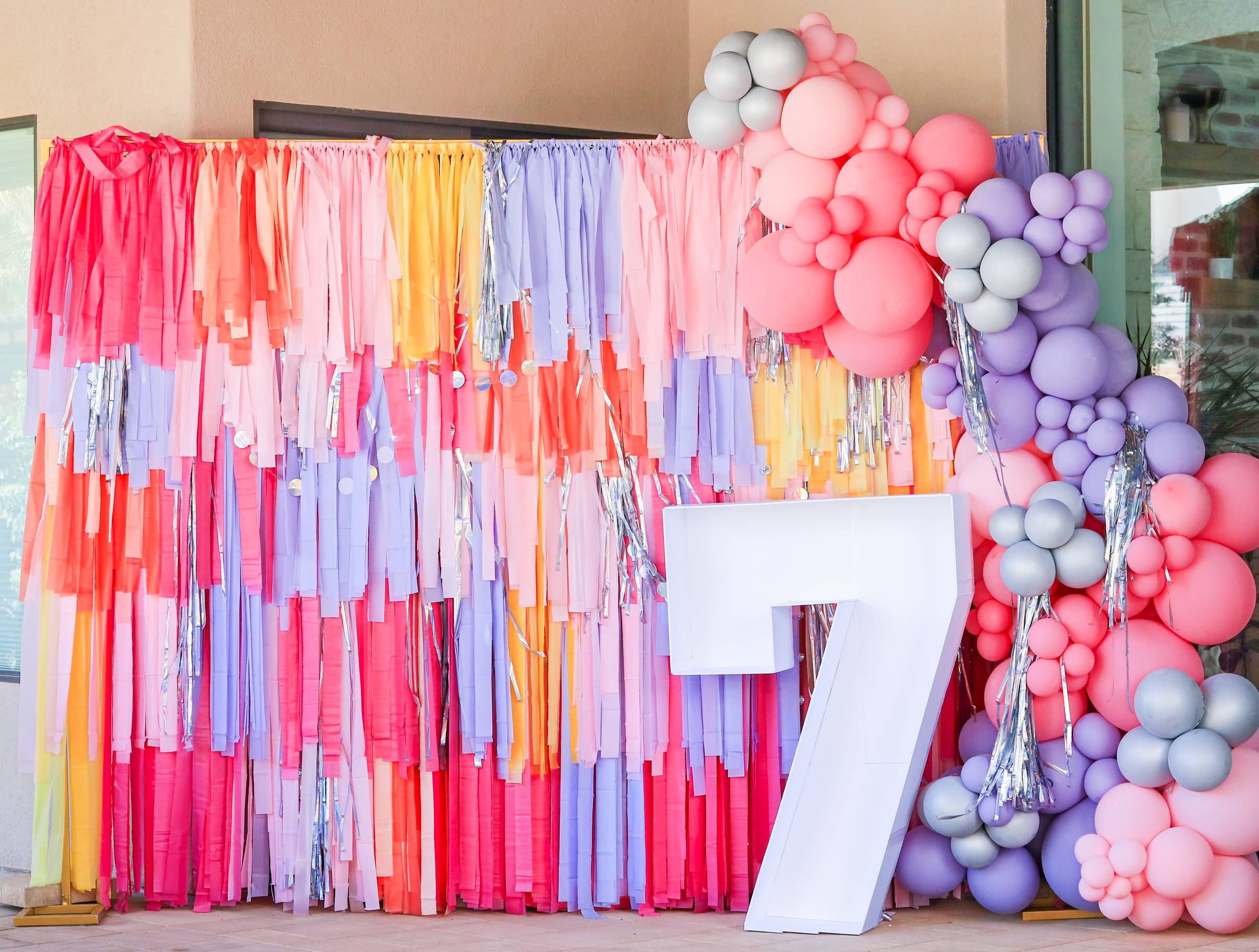DIY Fringe Tablecloth Party Backdrop
