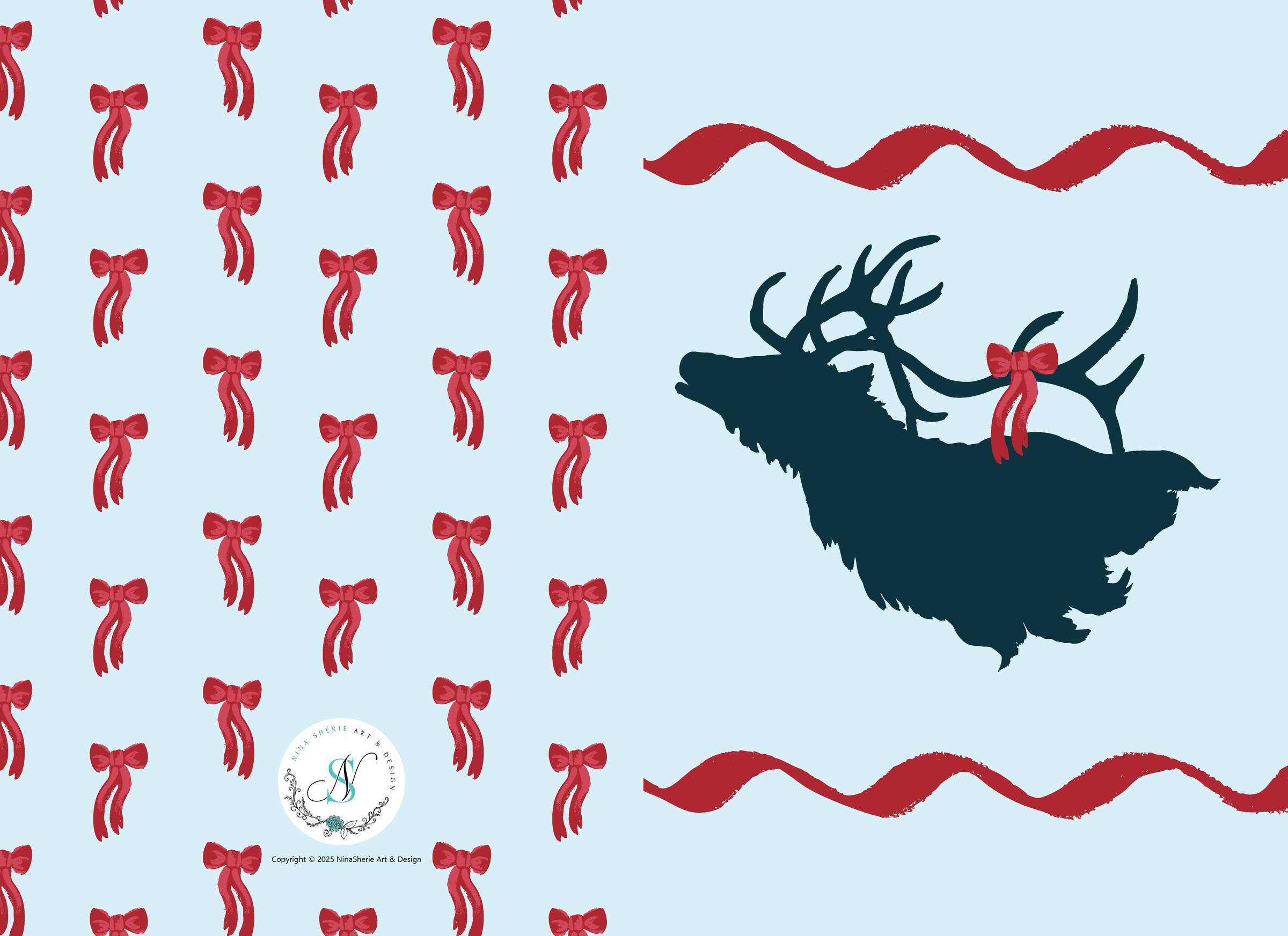 Elk Christmas Card