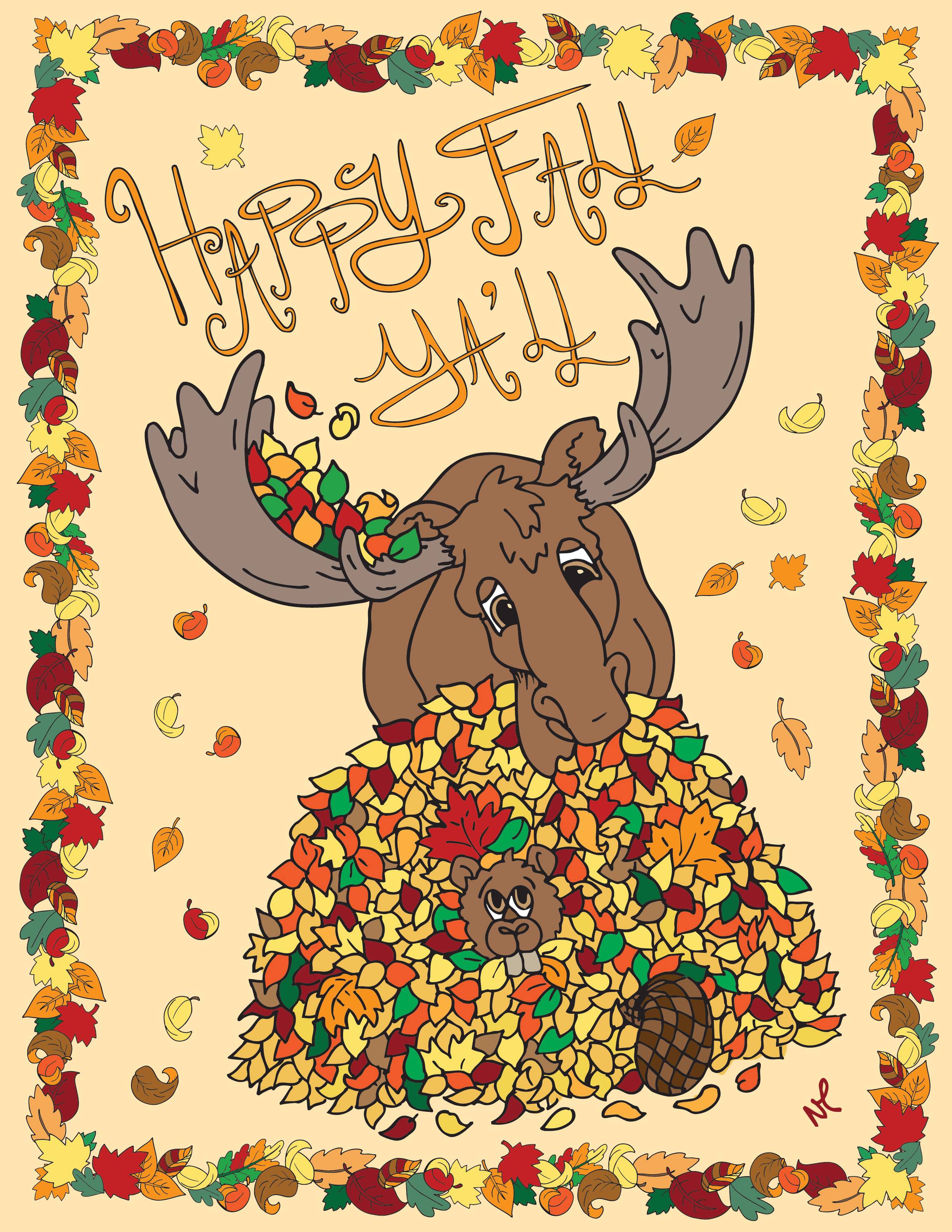 Happy Fall Ya'll Coloring Book
