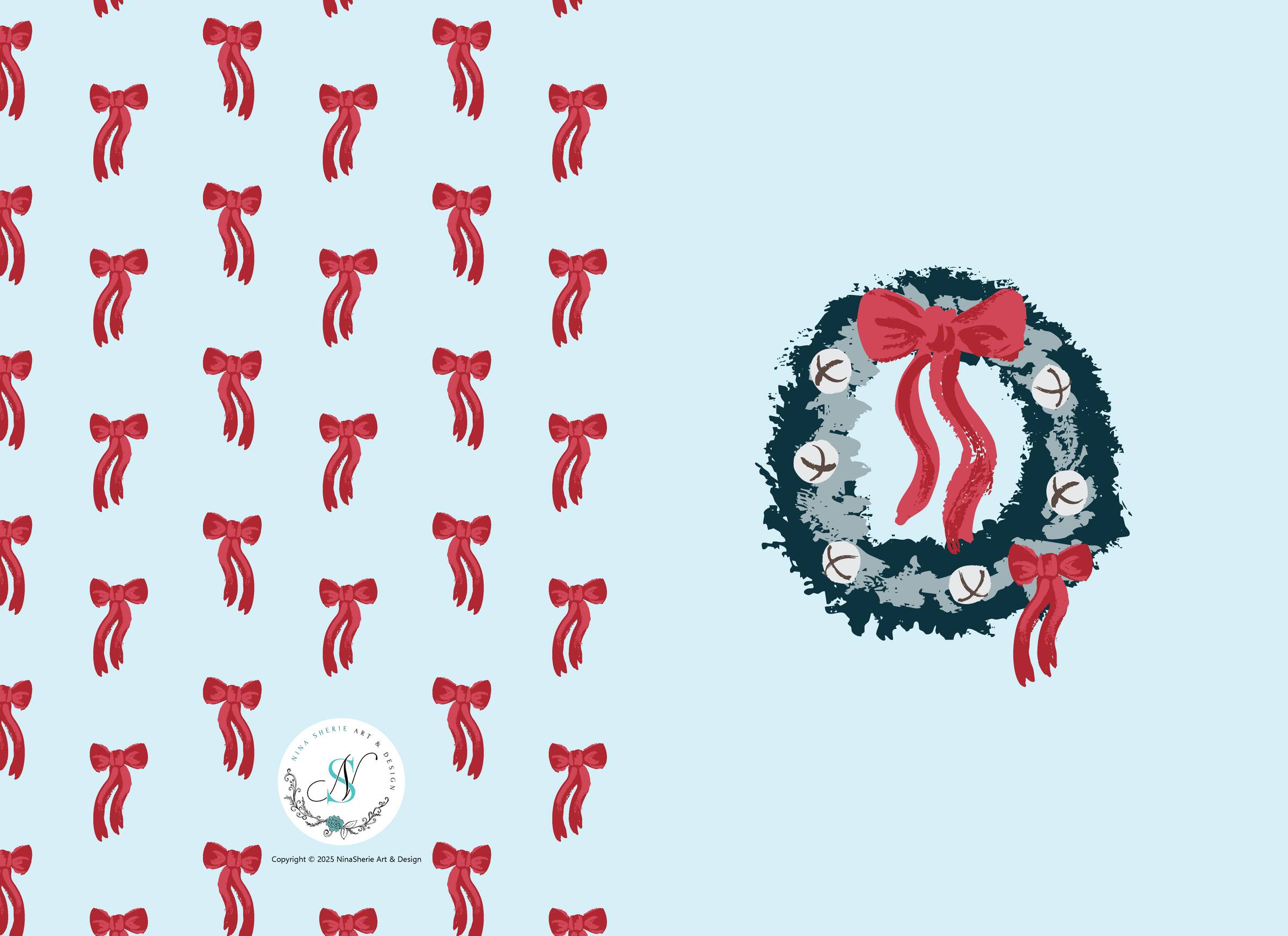 Wreath Christmas Card