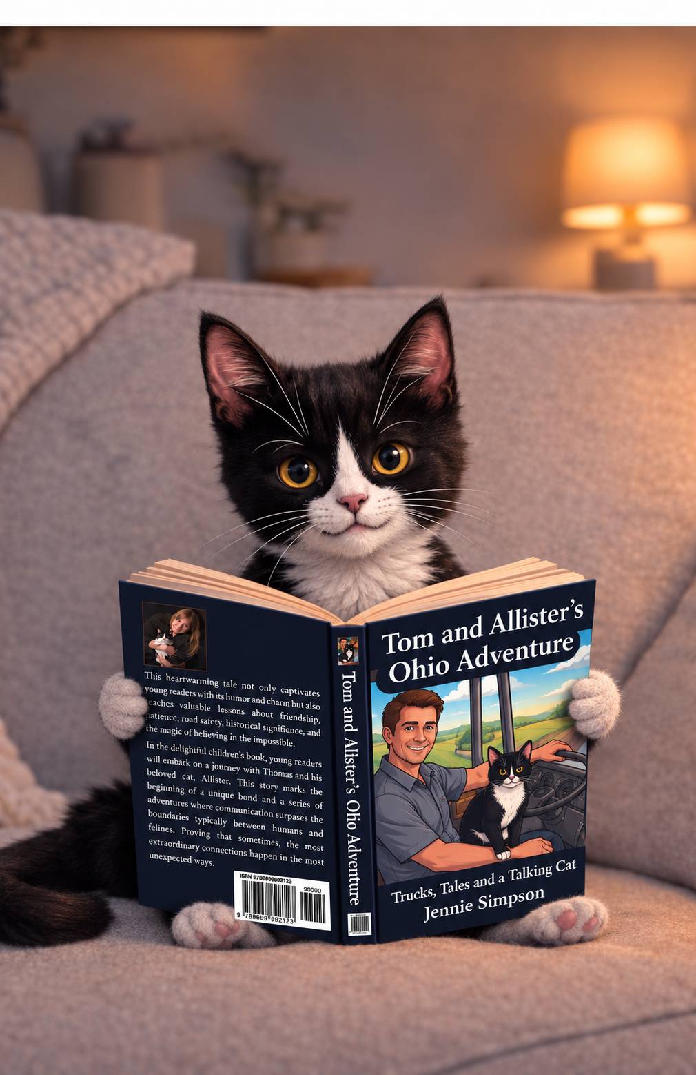 Alley is reading his first book!