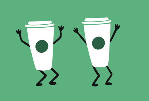 Dancing coffee cups