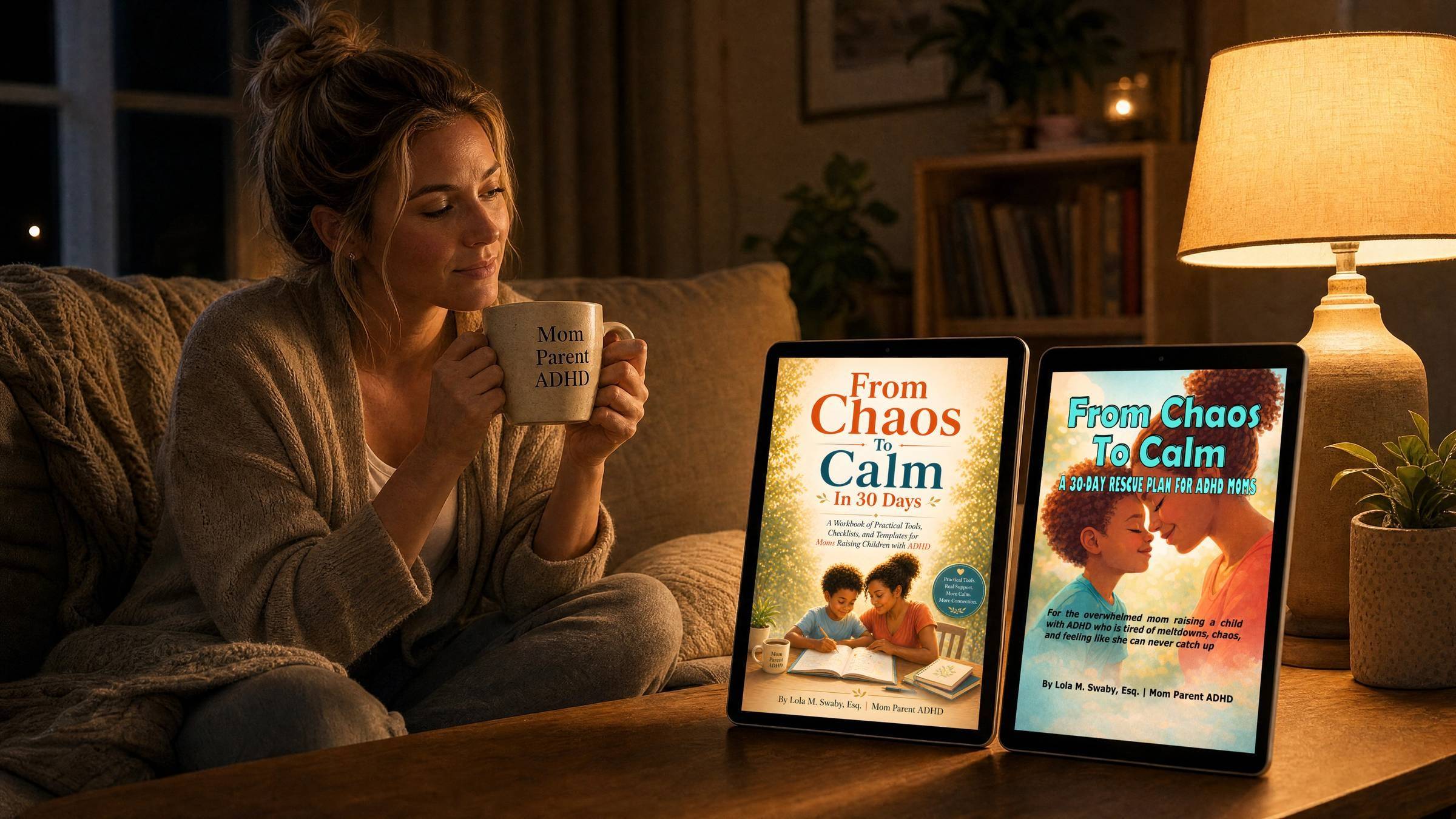 From Chaos to Calm Guide and Workbook complete support system for ADHD moms