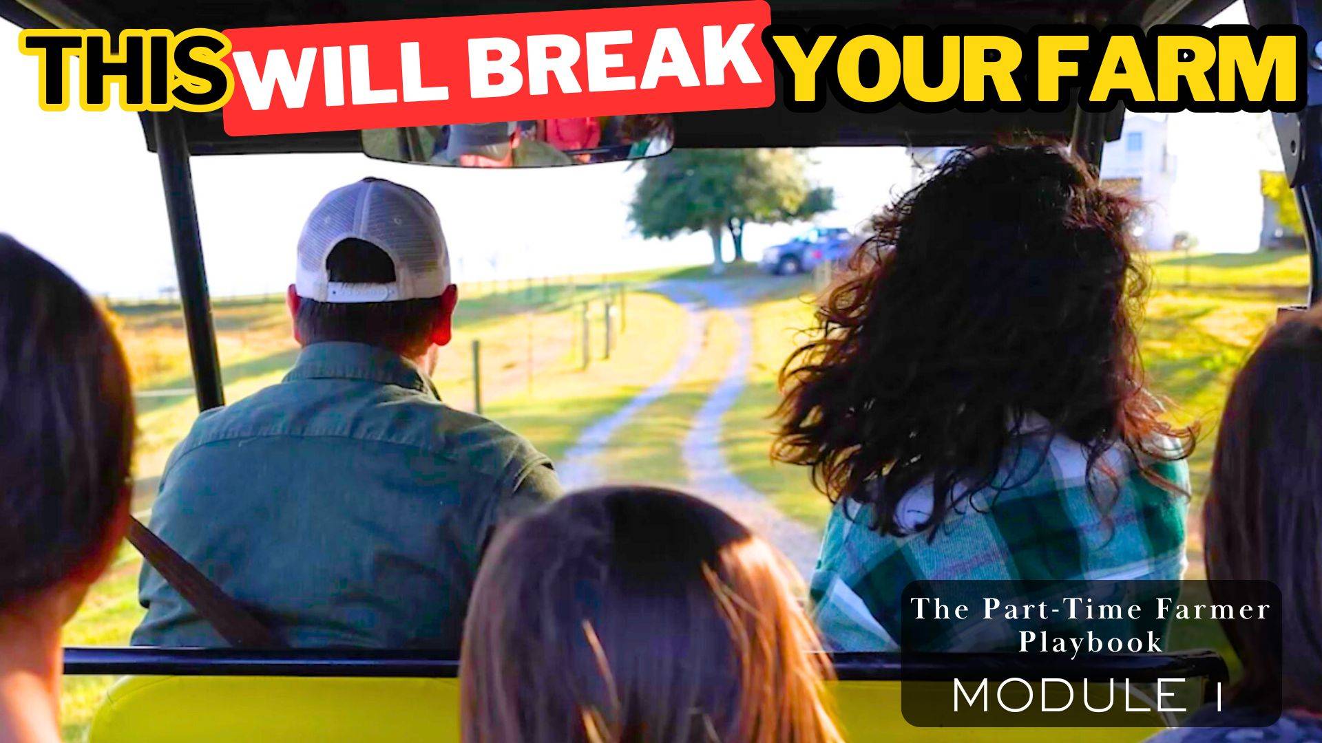 Jason Feyerherd and family riding through Longbottom Farm in Virginia — The Part-Time Farmer Playbook Module 1: Mindset, Family, and Staying Sane