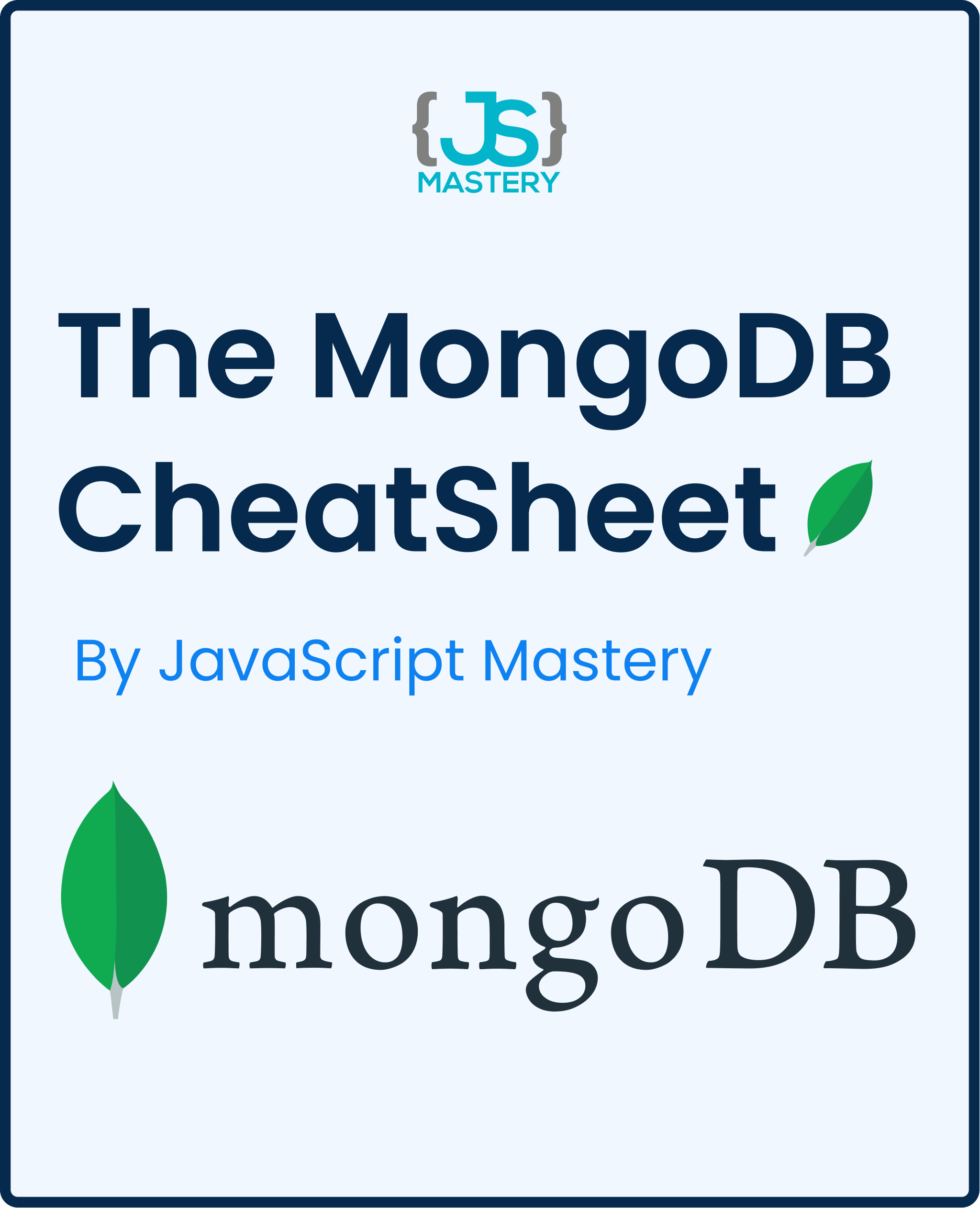 The MongoDB Cheat Sheet