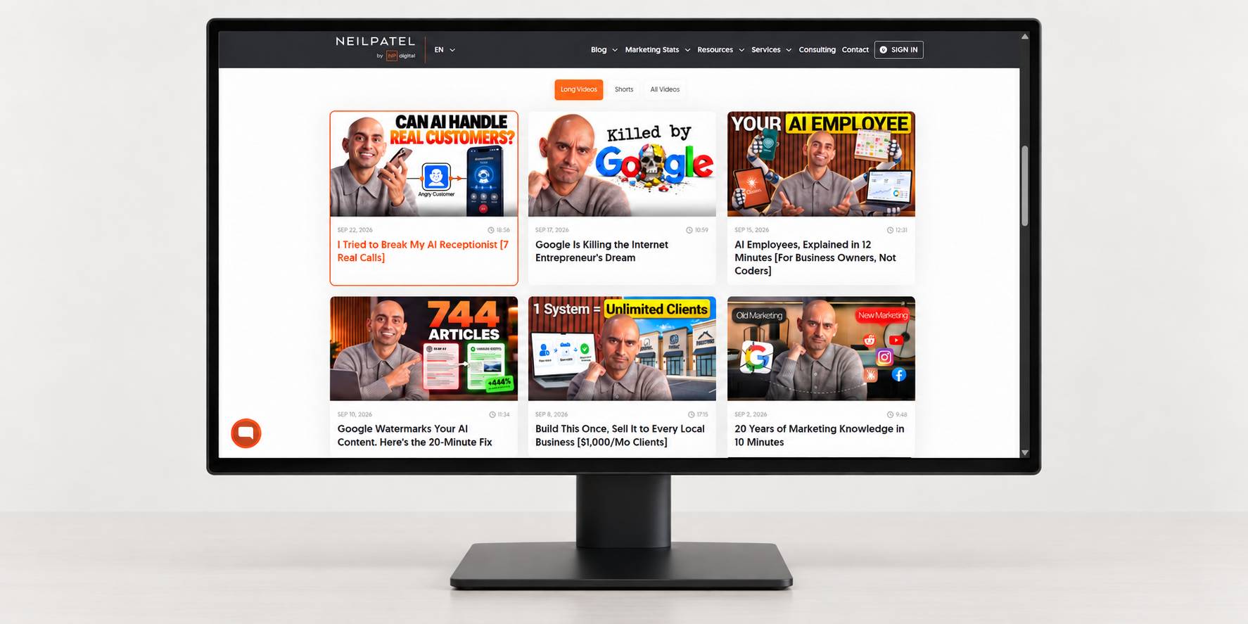 NeilPatelTV Monitor Mockup