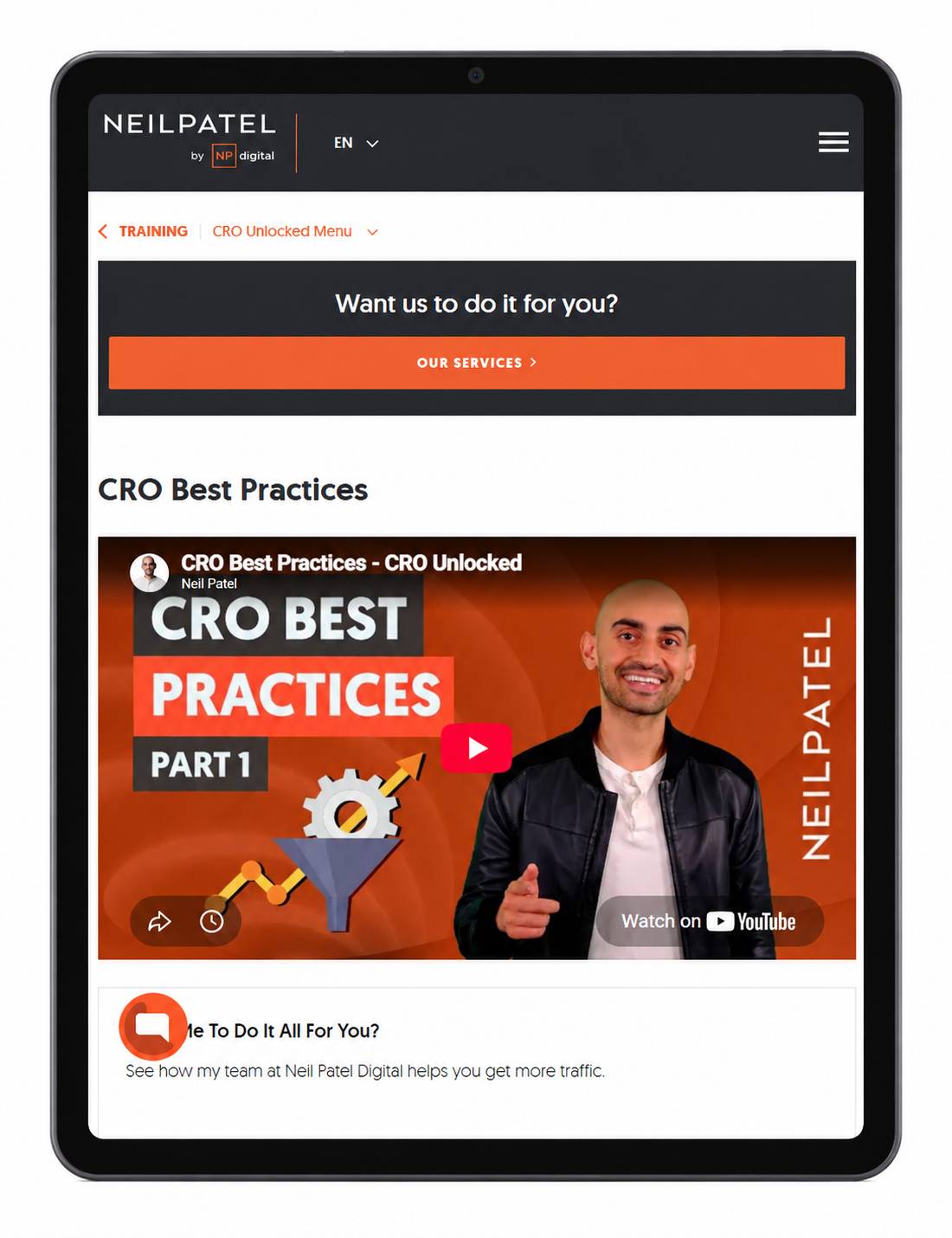 CRO Best Practices Tablet Mockup