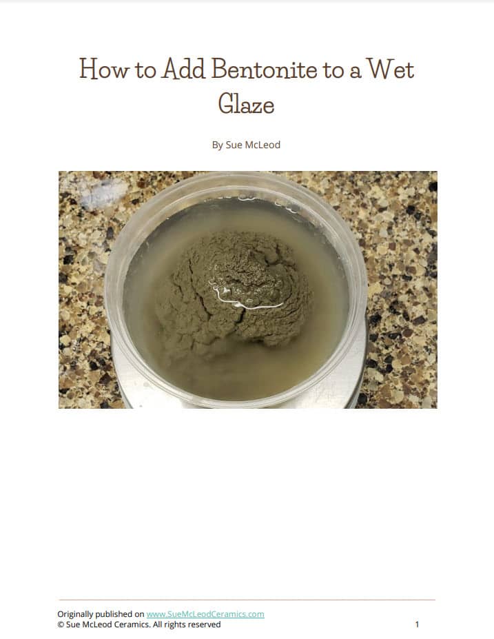 How to Add Bentonite to a Wet Glaze