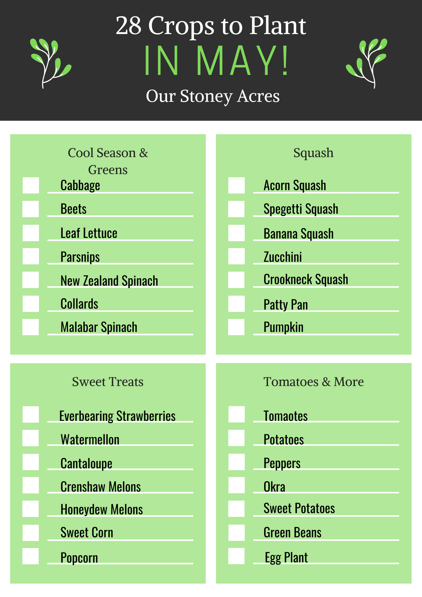 may planting guide 27 crops to plant this month our stoney acres