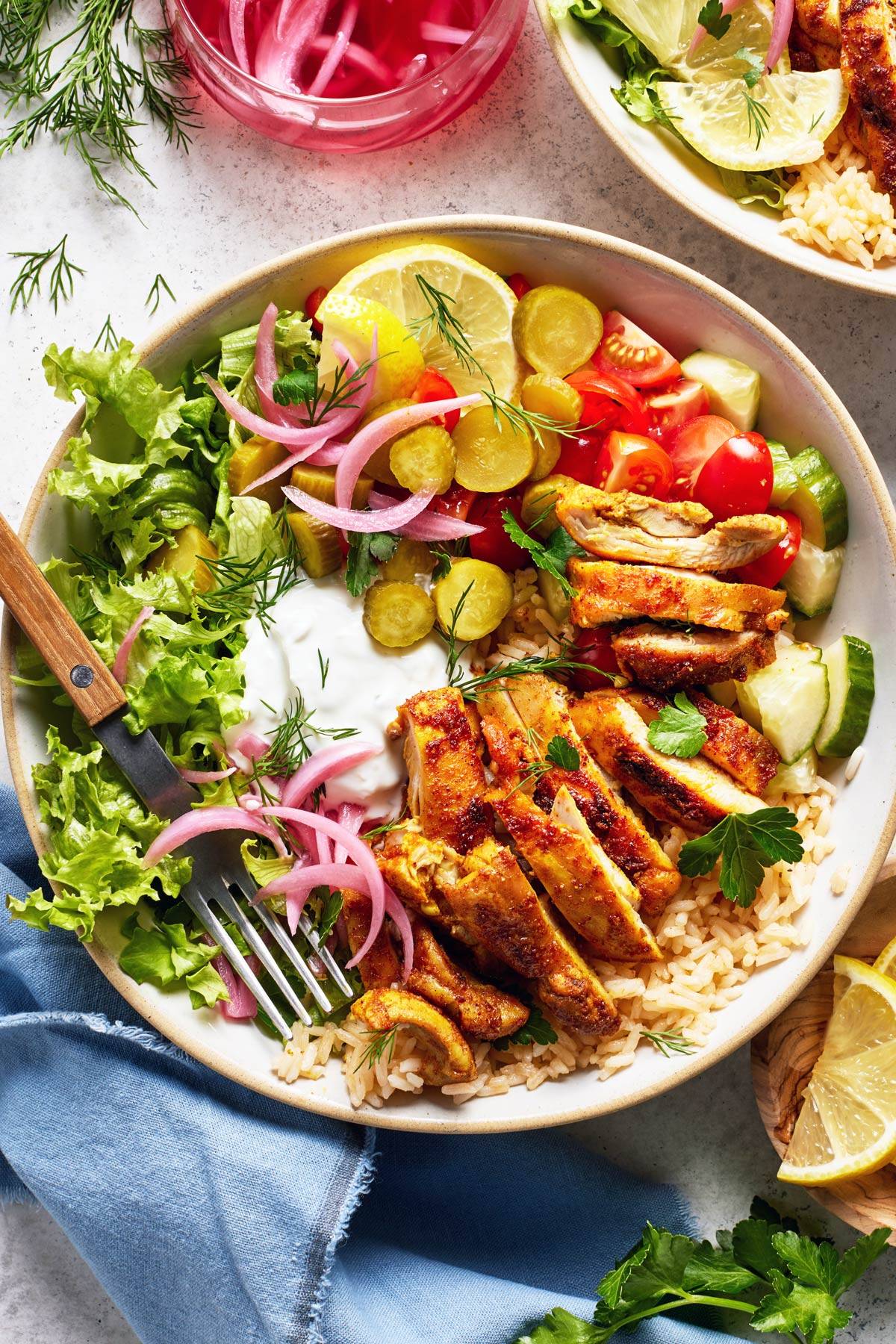 Chicken shawarma bow