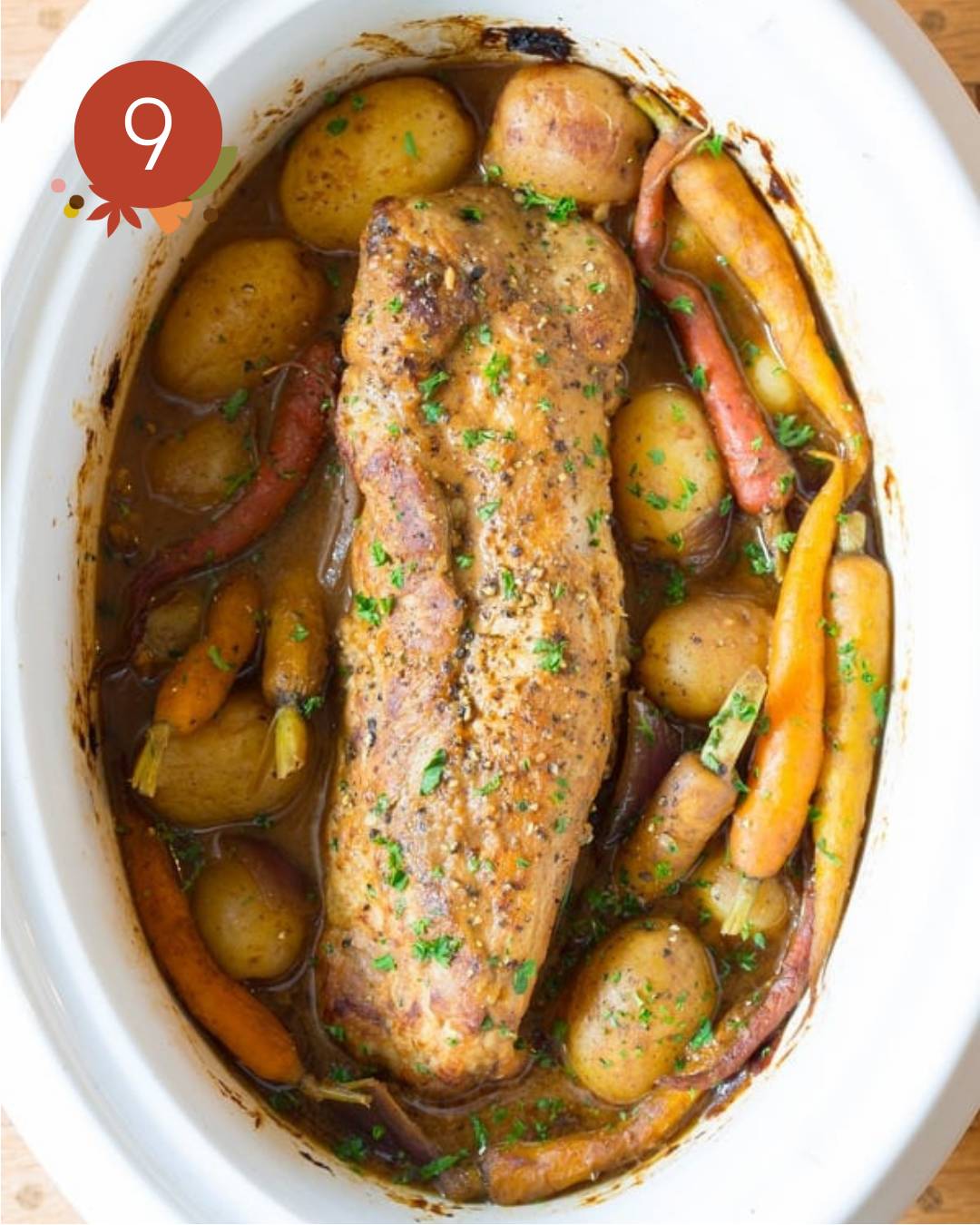 Crock Pot Pork Lion with Vegetables