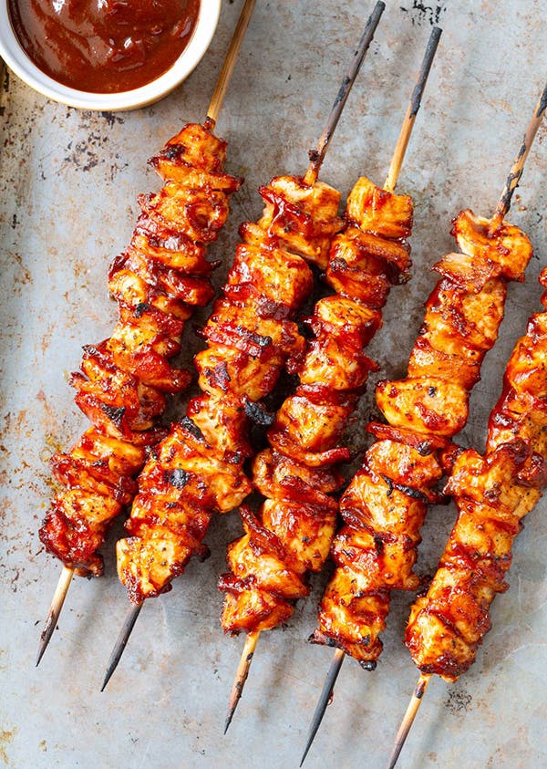 Chicken Skewers with Chipotle BBQ Sauce