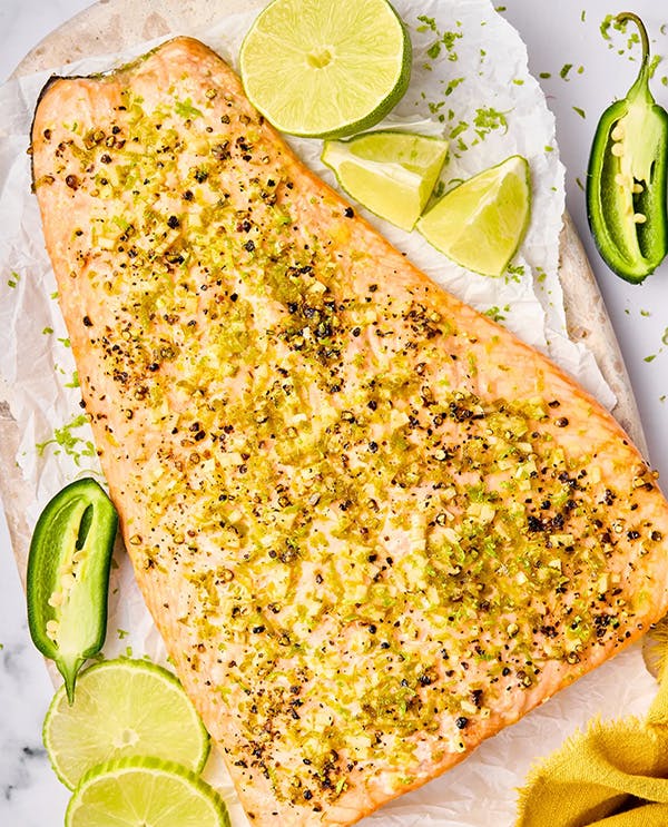 Oven Salmon with Jalapeño and Lime