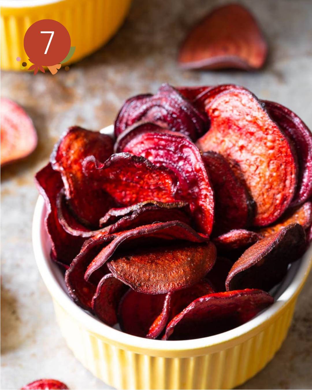 baked beet chips