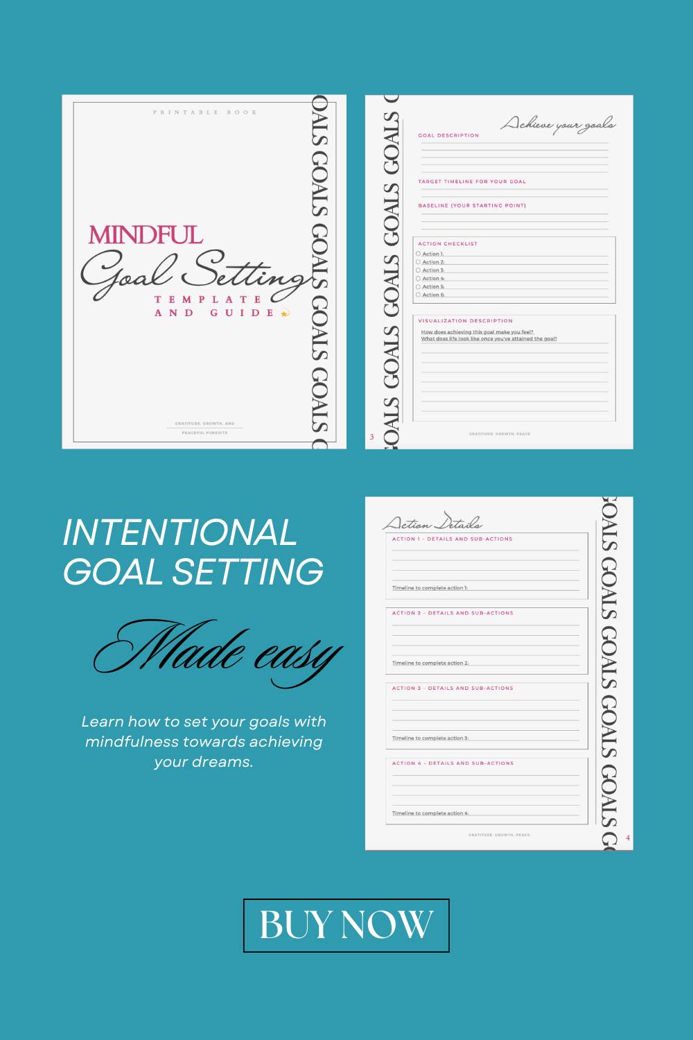 Mindful Goal Setting Template and Guide 