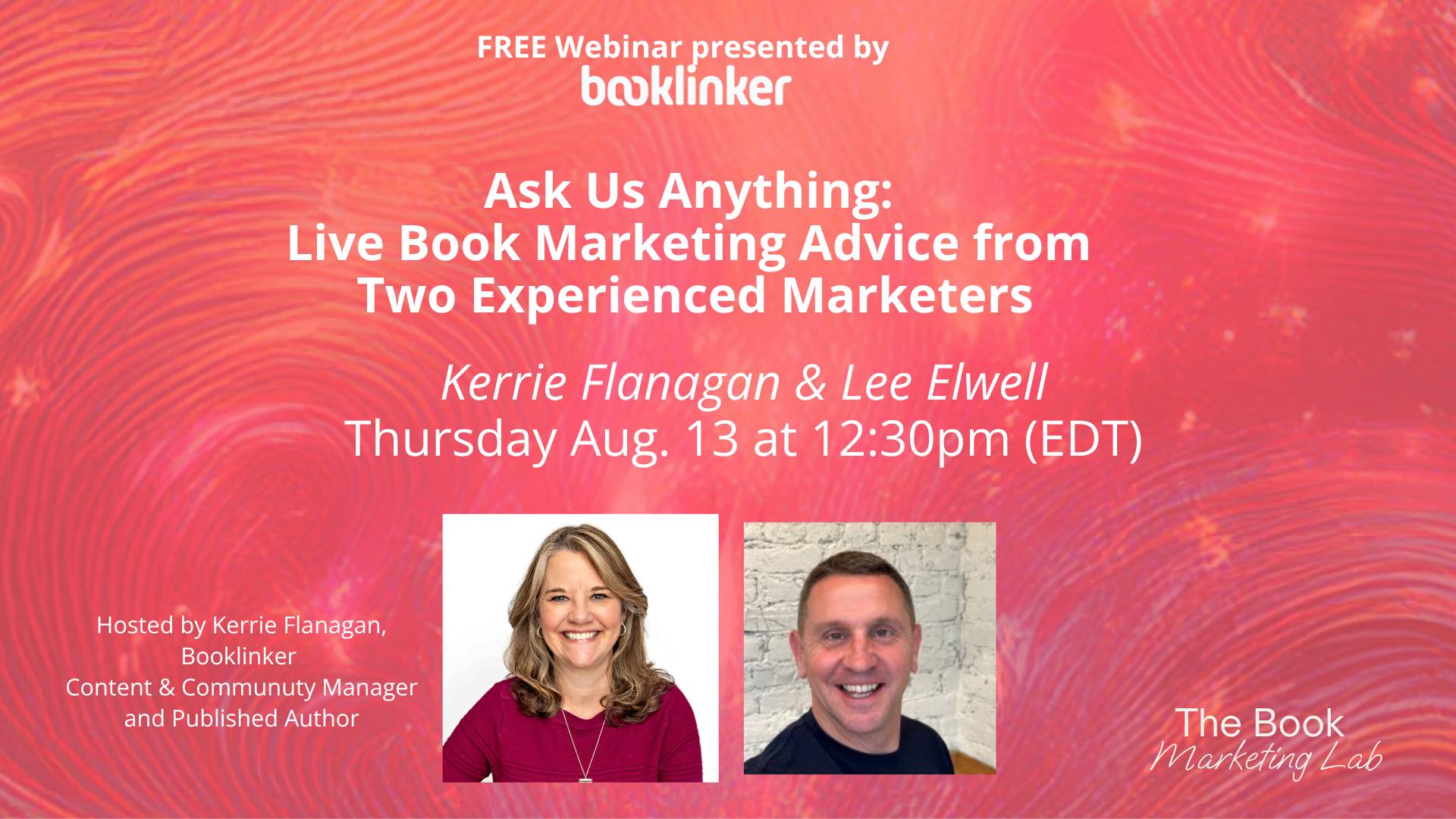 Free Ask Us Anything webinar, book marketing edition