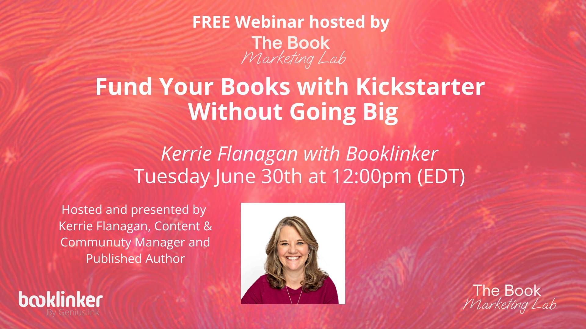 Free Webinar Fund Your Books With Kickstarter image