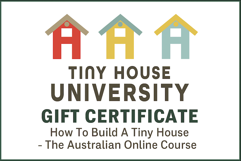 Gift Certificate Gift Ideas for tiny house lovers, fathers day 