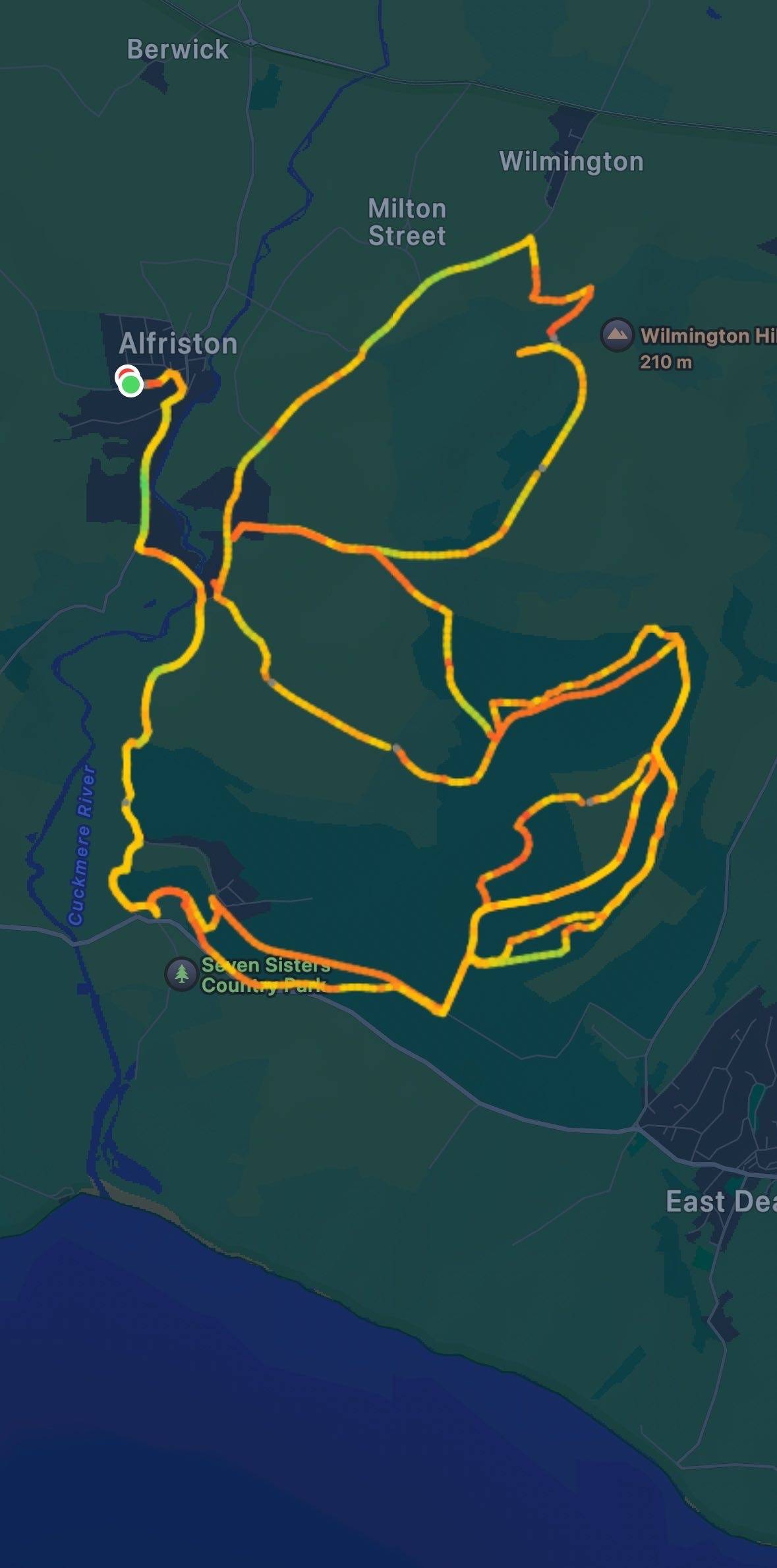 A 47km electric mountain bike ride around Cuckmere Valley and Friston Forest