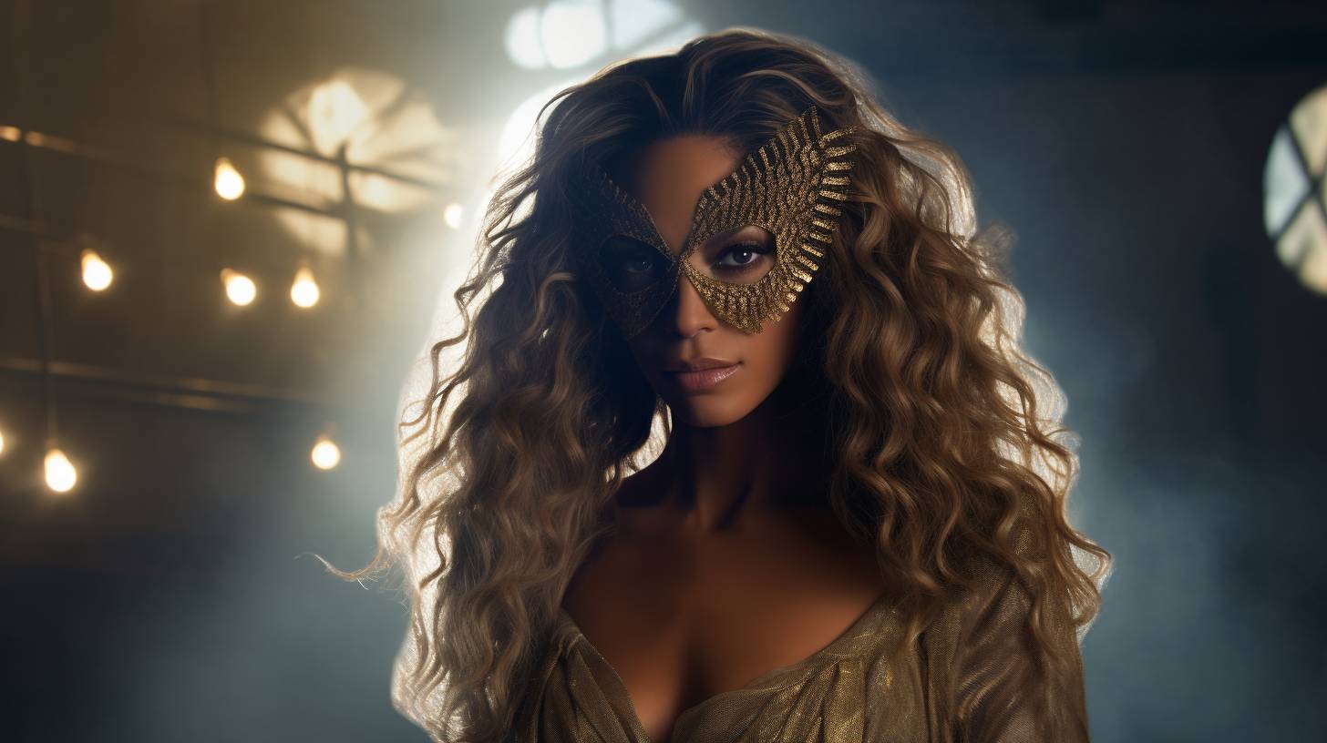 beyonce in a mask