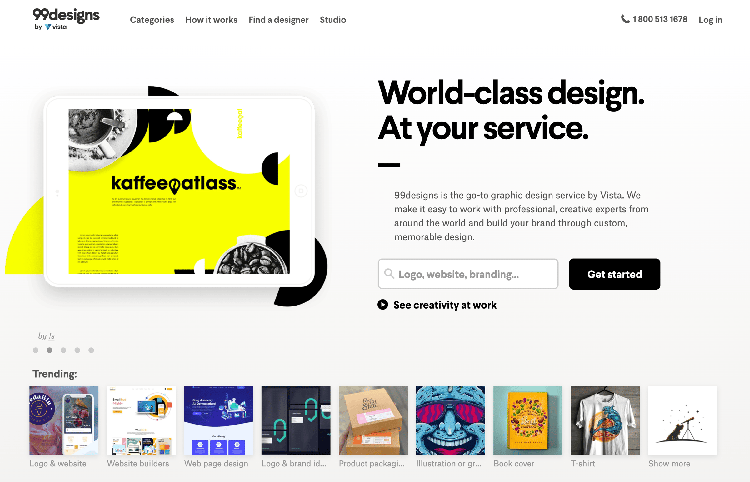 99 designs homepage