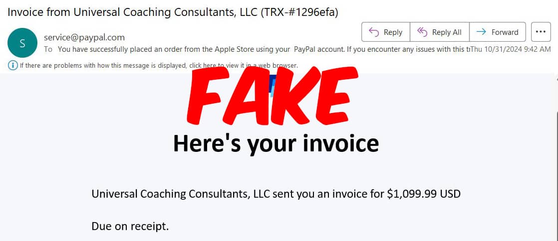 Beware of this PayPal Invoice Scam