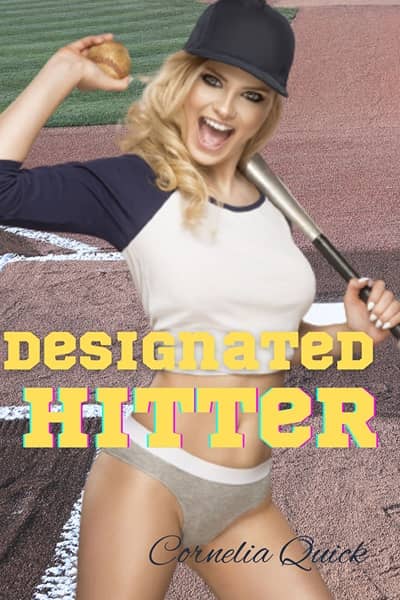 Designated hitter, woman in baseball jersey