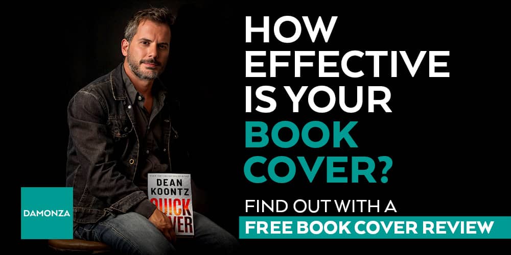 How Effective Is Your Book Cover? Find out with a free book cover review. Image of Damonza founder Damon Freeman holding a copy of the Dean Koontz book Quicksilver.