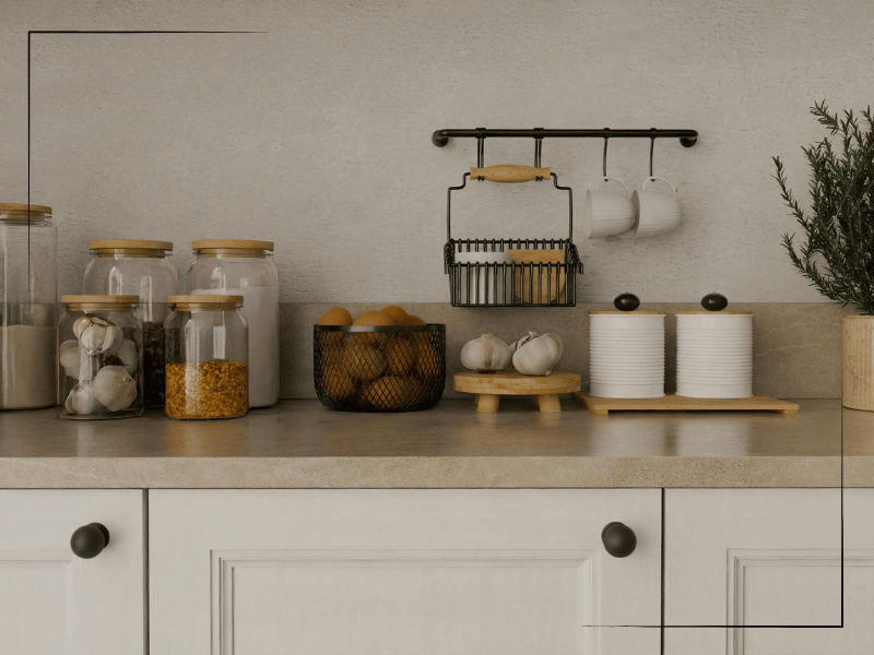 Organized kitchen counter