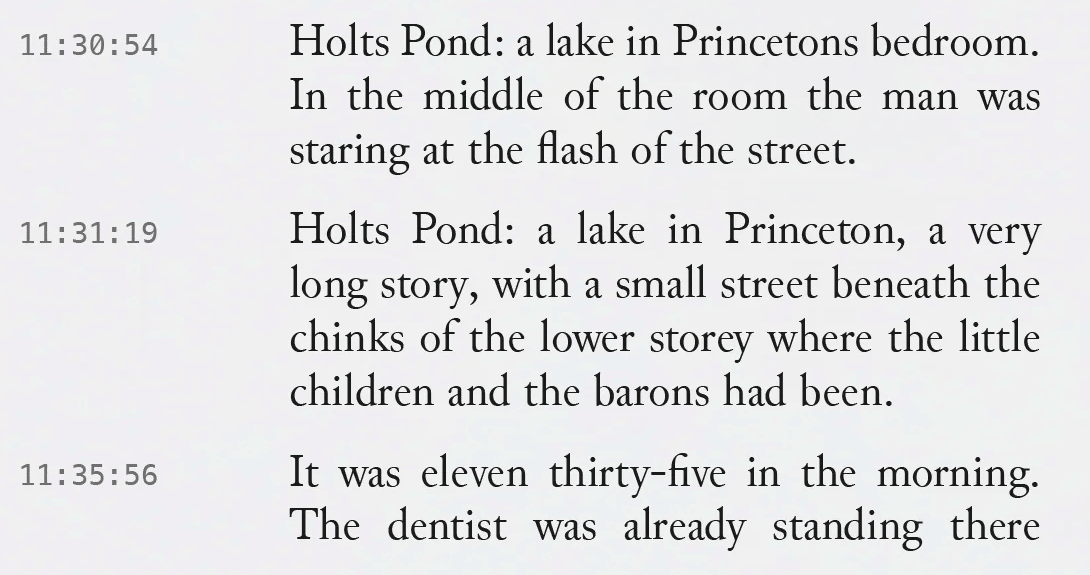 Excerpt from 1 The Road by Ross Goodwin