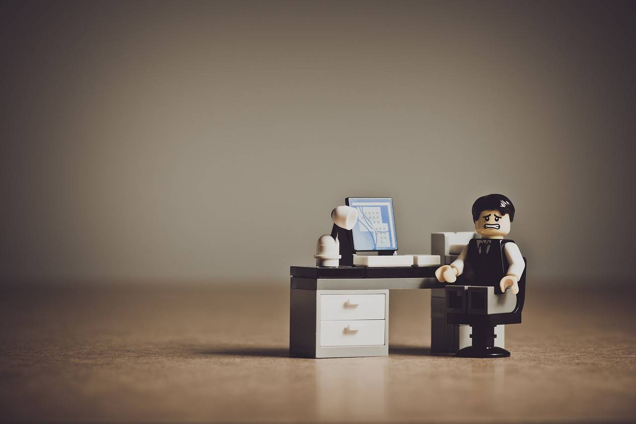 despairing office worker whose boss steals their ideas