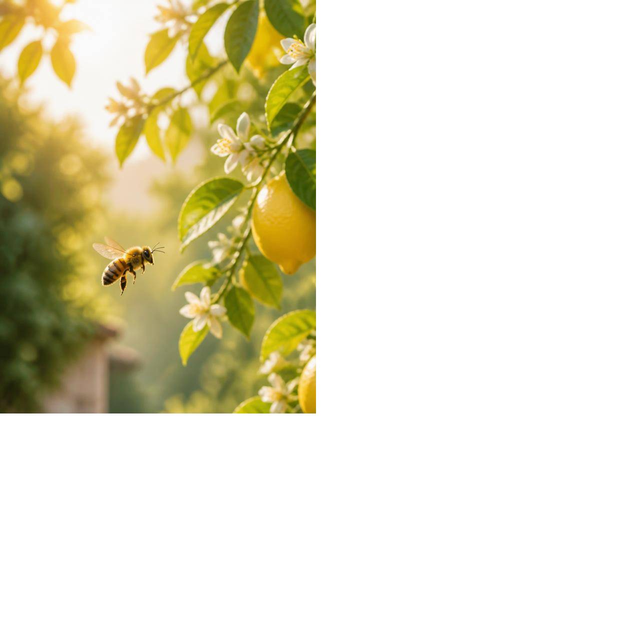 Bee and lemon tree