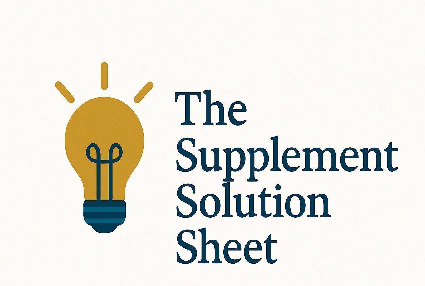💊 The Supplement Solution Sheet