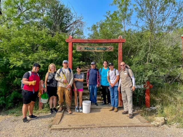 Recent volunteers from Lytle High School helped on the trails