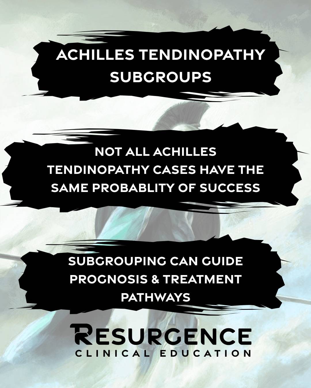 When treating Achilles tendinopathy, the clinical and psychosocial profile of the individual is highly valuable.

Hanlon et al. (2023) identified four distinct clinical profiles among individuals with Achilles tendinopathy. 

Activity-dominant and function-dominant subgroups consistently demonstrate superior outcomes in function, pain, and tendon structure.

Psychosocial dominant individuals demonstrated clinical improvements but persistent deficits in performance testing when compared to the activity and function dominant subgroup.

The structure-dominant subgroup demonstrated the worst propensity for recovery, although functional improvements were still observed.

Work like this significantly improves pattern recognition and provides us with confidence in prognosis and determining treatment pathways.

PS: I am working on an Achilles tendinopathy course. If you'd like to be among the first to have access, DM "ACHILLES" and I will add you to the waitlist. There are only 10 slots available, so grab it if you want it!

Original Article 
Hanlon SL, Pohlig RT, Silbernagel KG. Differences in Recovery of Tendon Health Explained by Midportion Achilles Tendinopathy Subgroups: A 6-Month Follow-up. J Orthop Sports Phys Ther. 2023 Apr;53(4):217-234. doi: 10.2519/jospt.2023.11330. Epub 2023 Jan 23. PMID: 36688719; PMCID: PMC10062422.

#Achilles #tendinopathy #physiotherapy