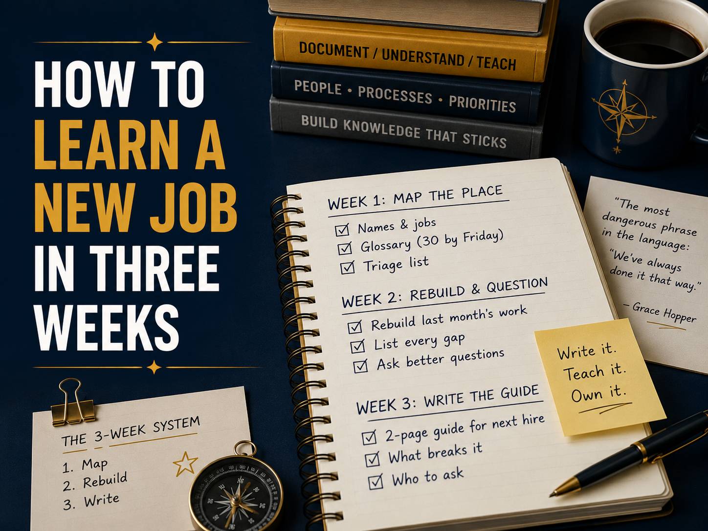 How to Learn a New Job in Three Weeks