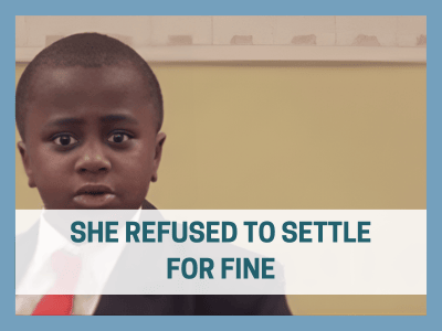 She refused to settle for fine