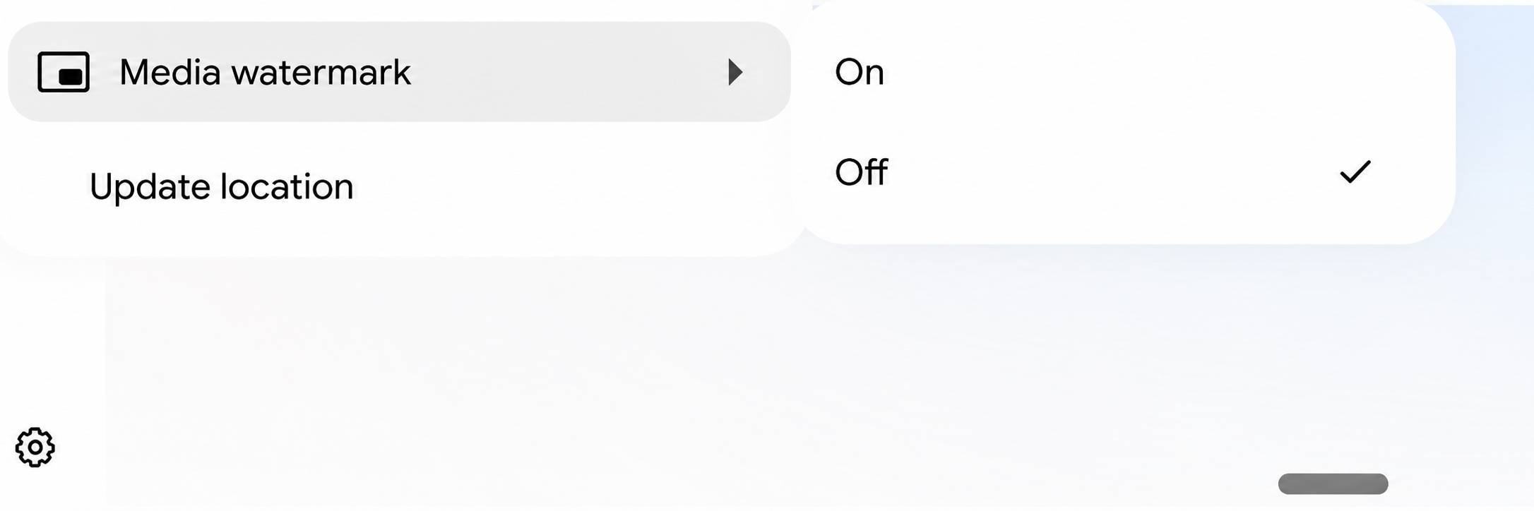 Gemini media watermark menu