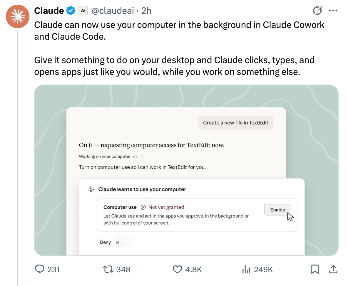 Claude computer-use announcement
