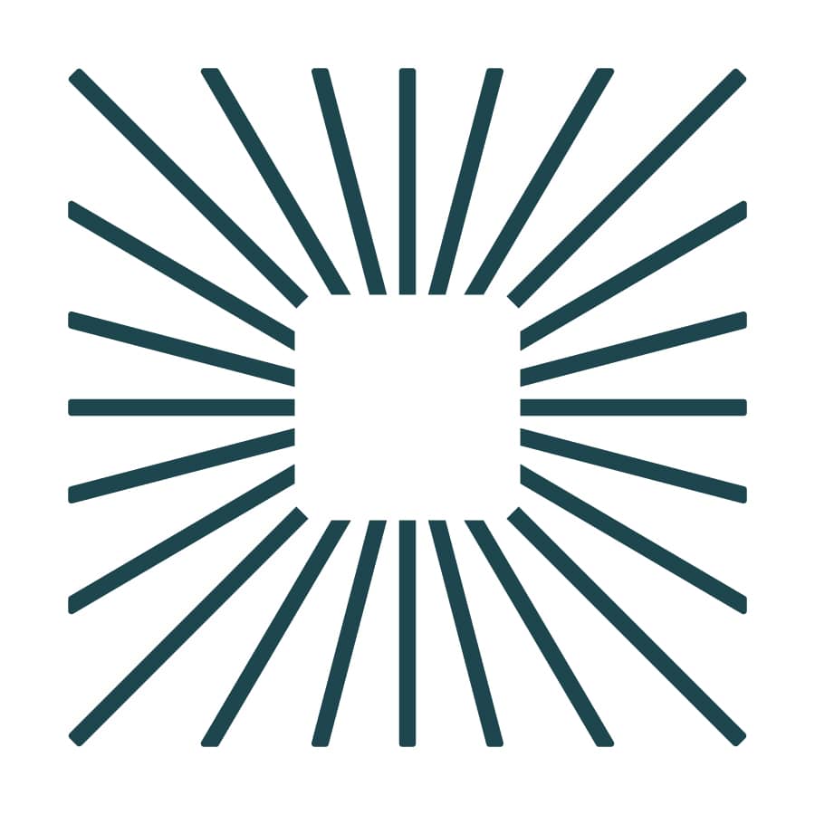 The dark blue-green sunburst logo of Clarifying Complex Ideas, LLC.