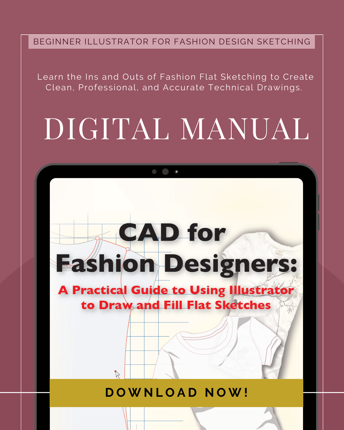 Illustrator for Fashion Design Beginner's Manual and Bundle