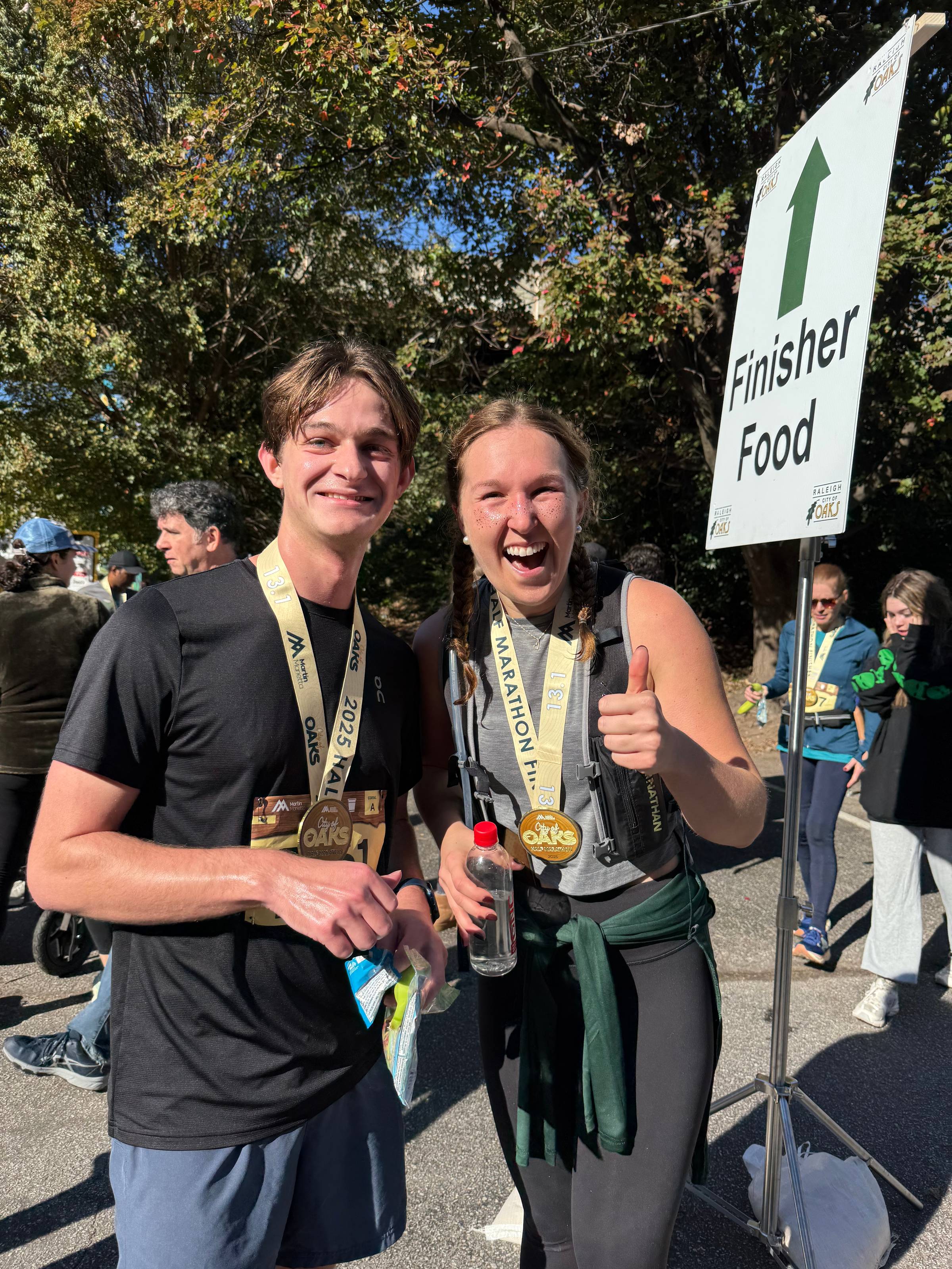 Runners at the end of a race