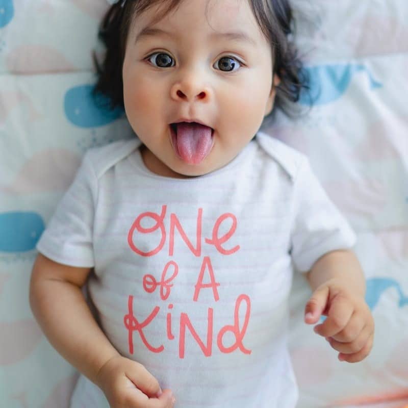 baby on bed