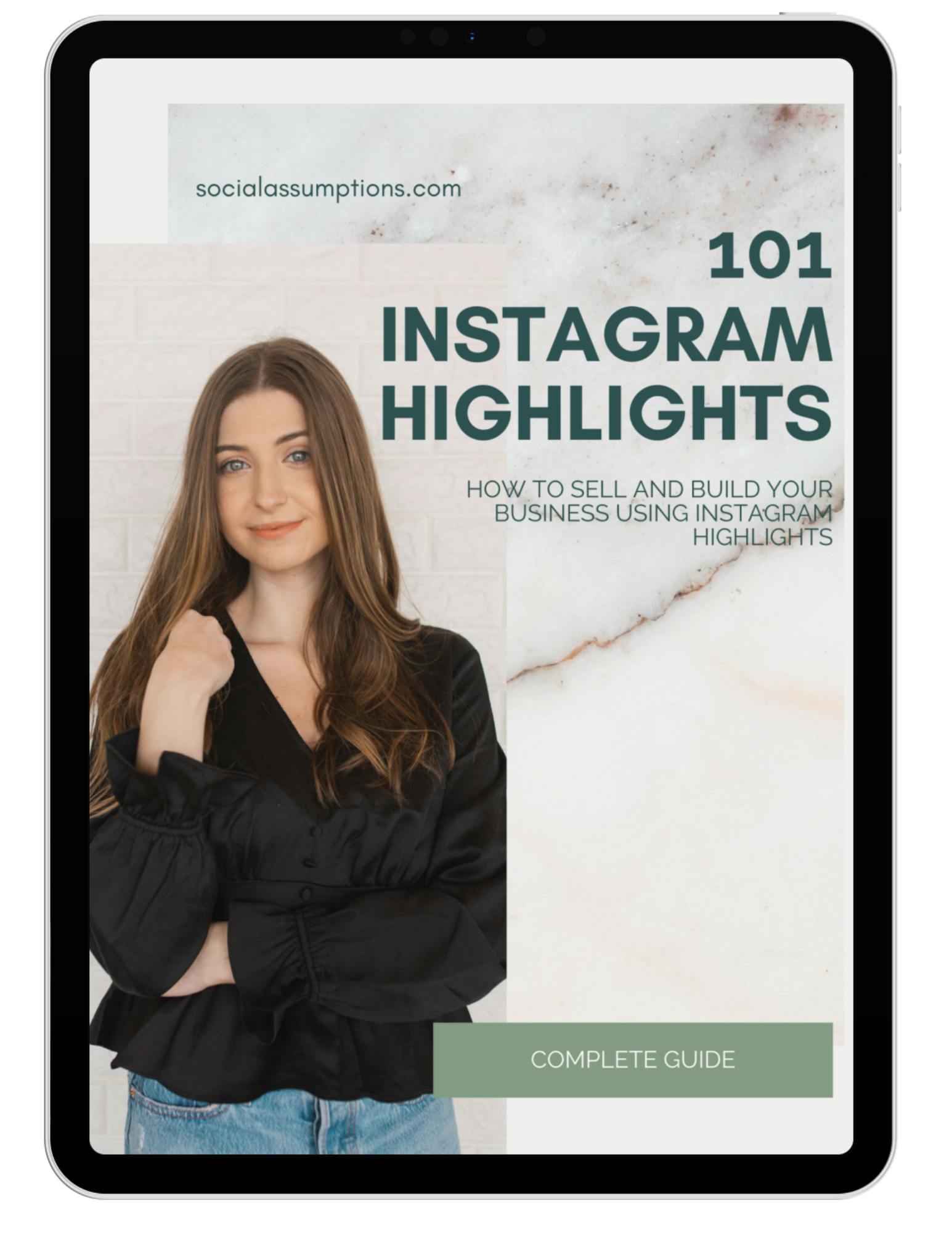 Download the "101 Instagram Highlights Guide" for FREE