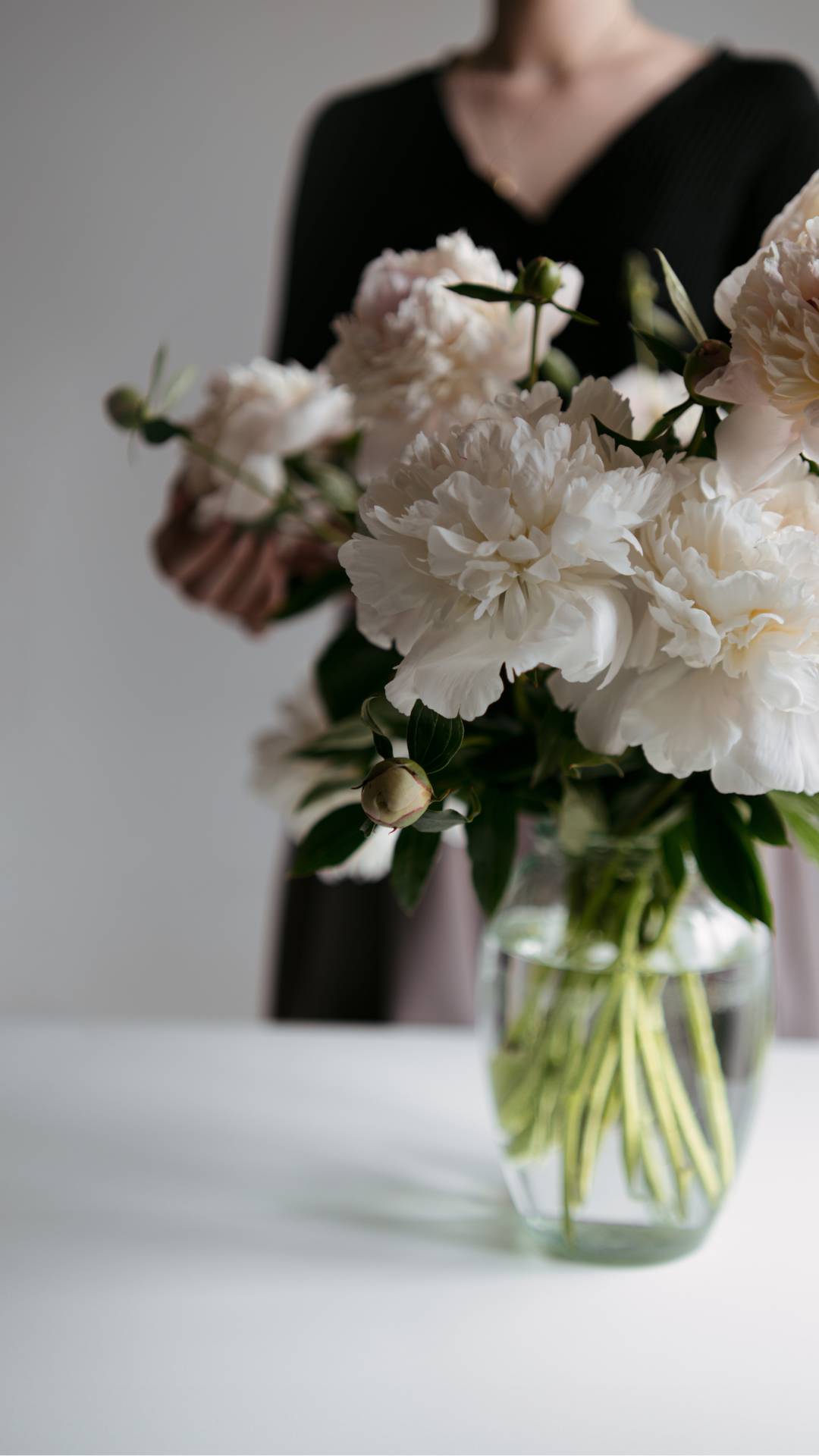 simple home decor and woman background