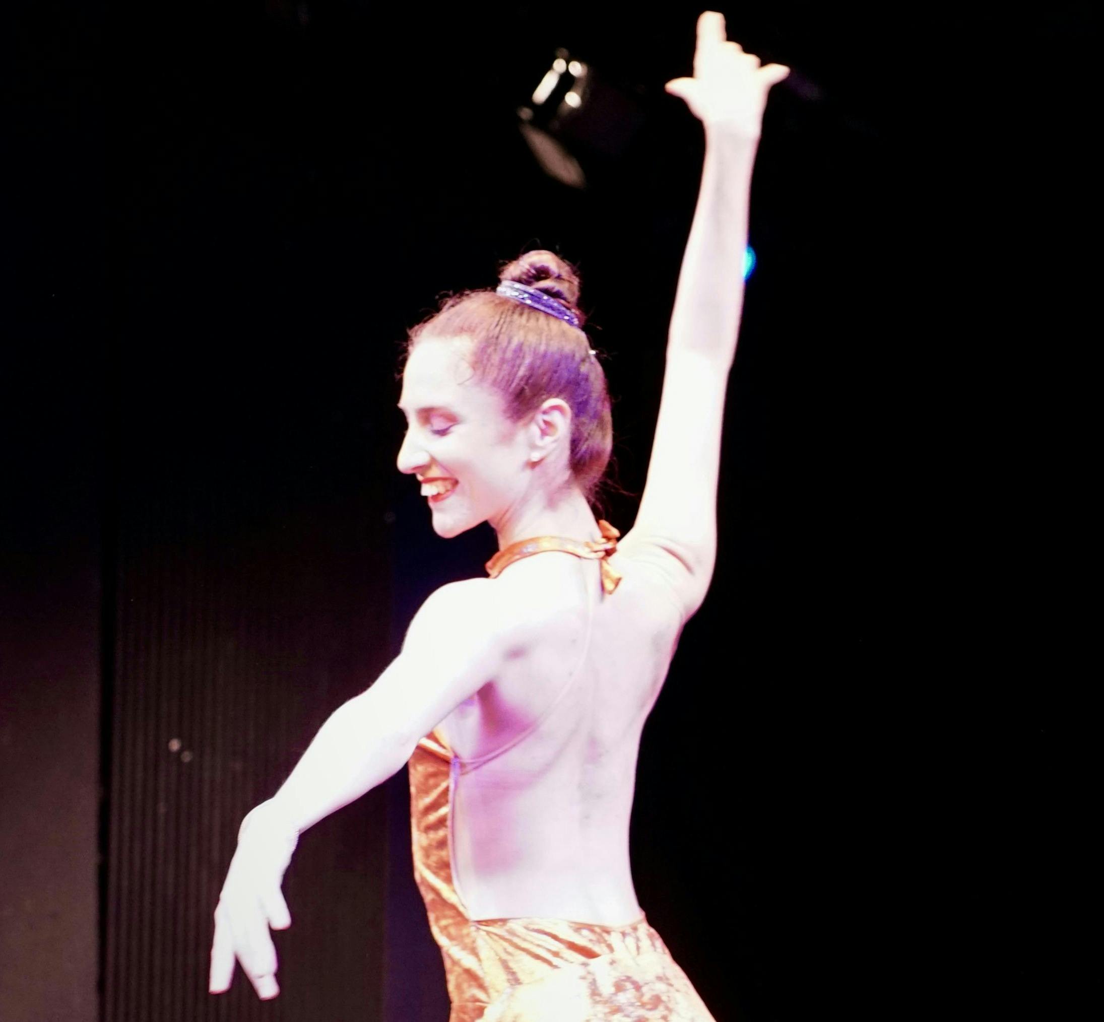 female dancer on stage