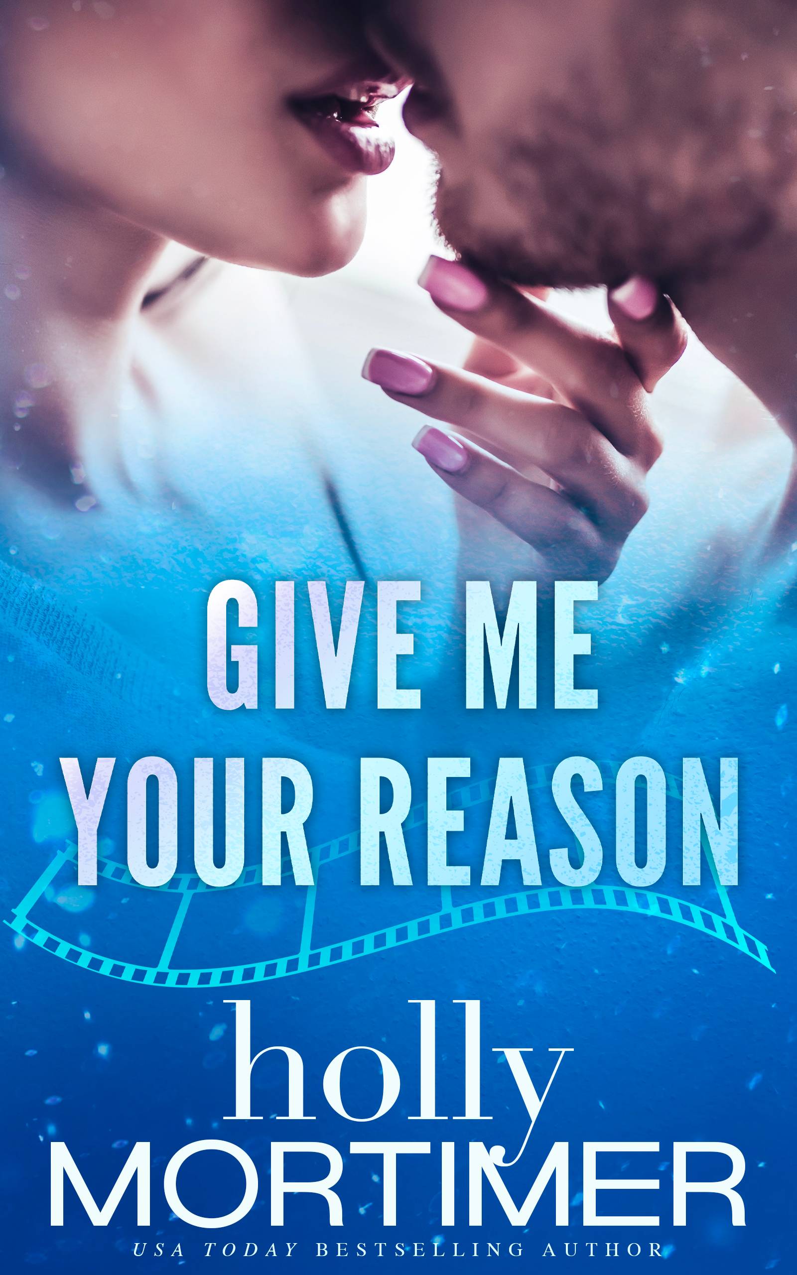 cover of Give Me Your Reason. blue with a couple in profile